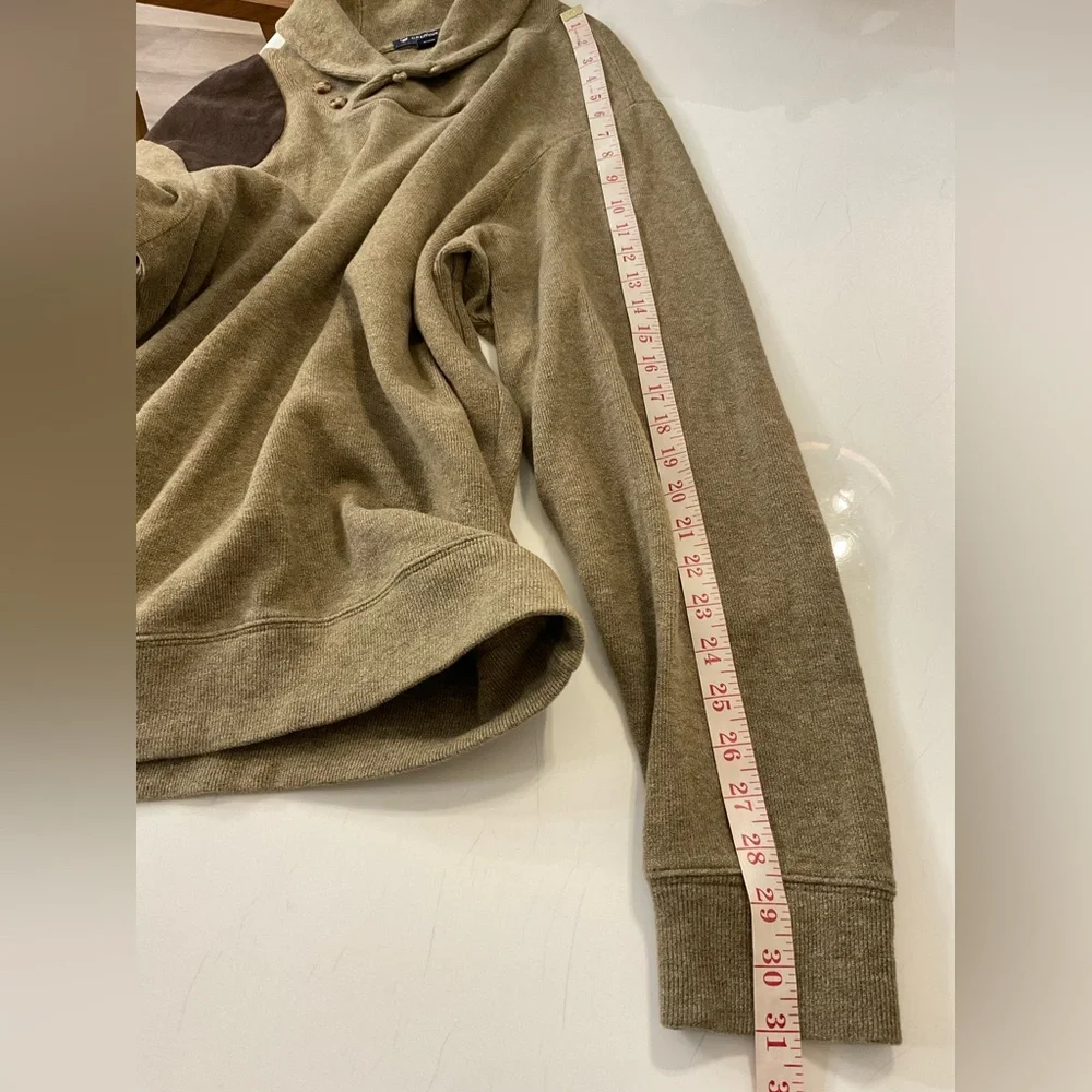 Daniel Cremieux Tan Turtleneck Sweater with Brown Patches